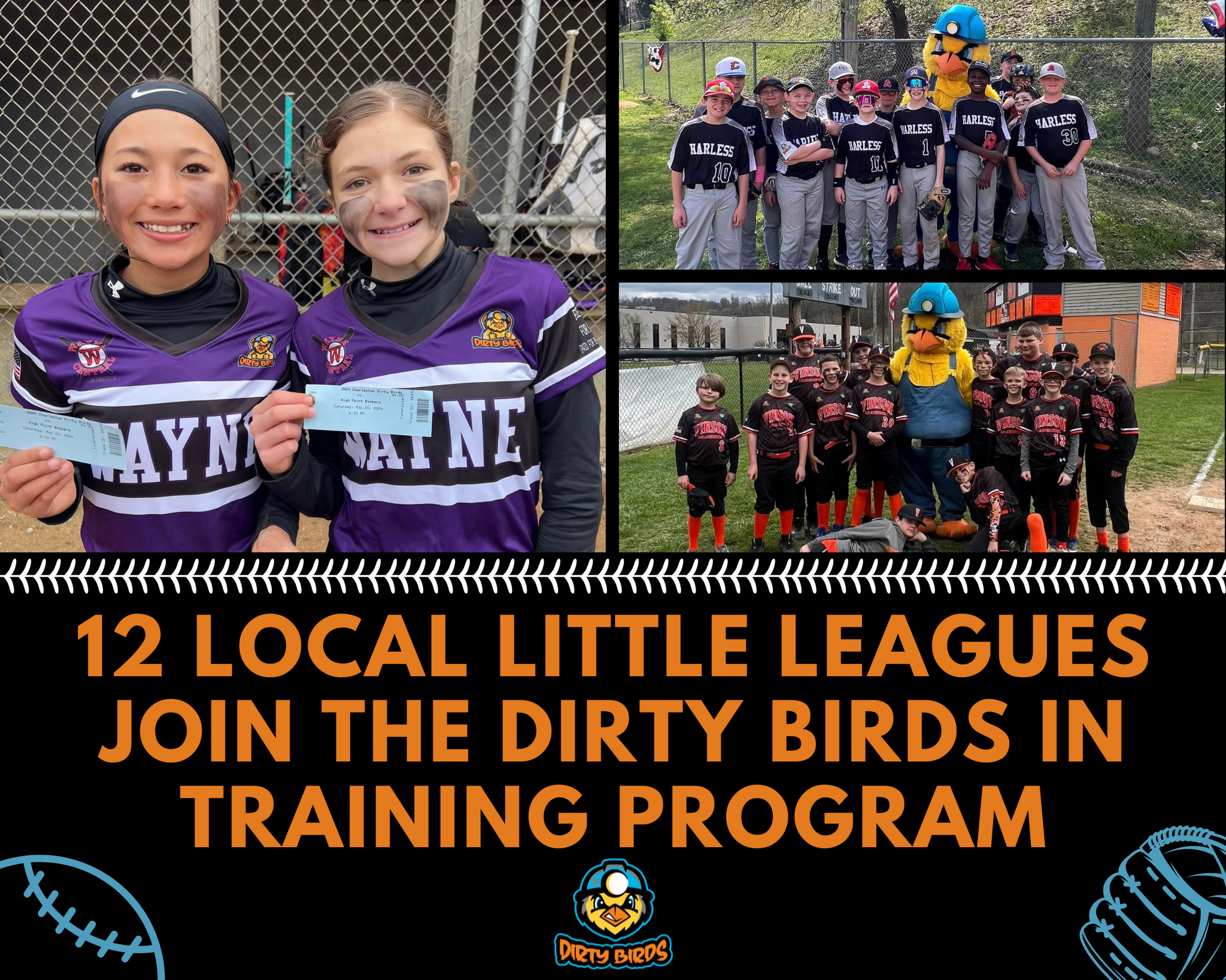 CHARLESTON DIRTY BIRDS DONATE OVER $75,000 TO LITTLE LEAGUES