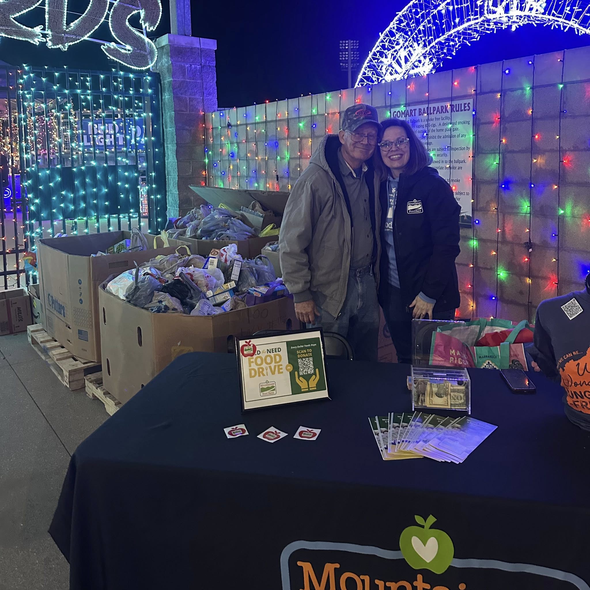 Dirty Birds Collect Nearly 3,000 Pounds of Canned Food for Mountaineer Food Bank