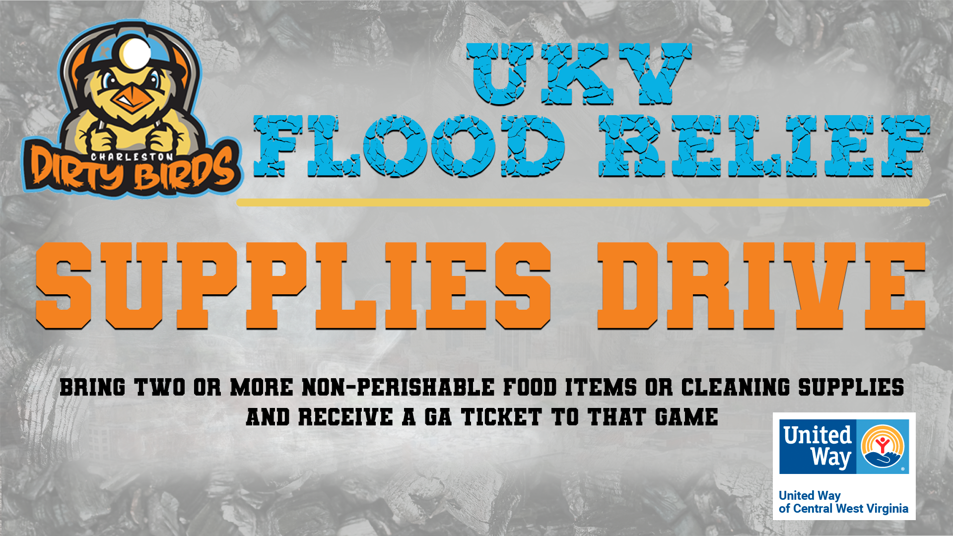 UNITED WAY AND DIRTY BIRDS TEAM UP FOR FLOOD ASSISTANCE