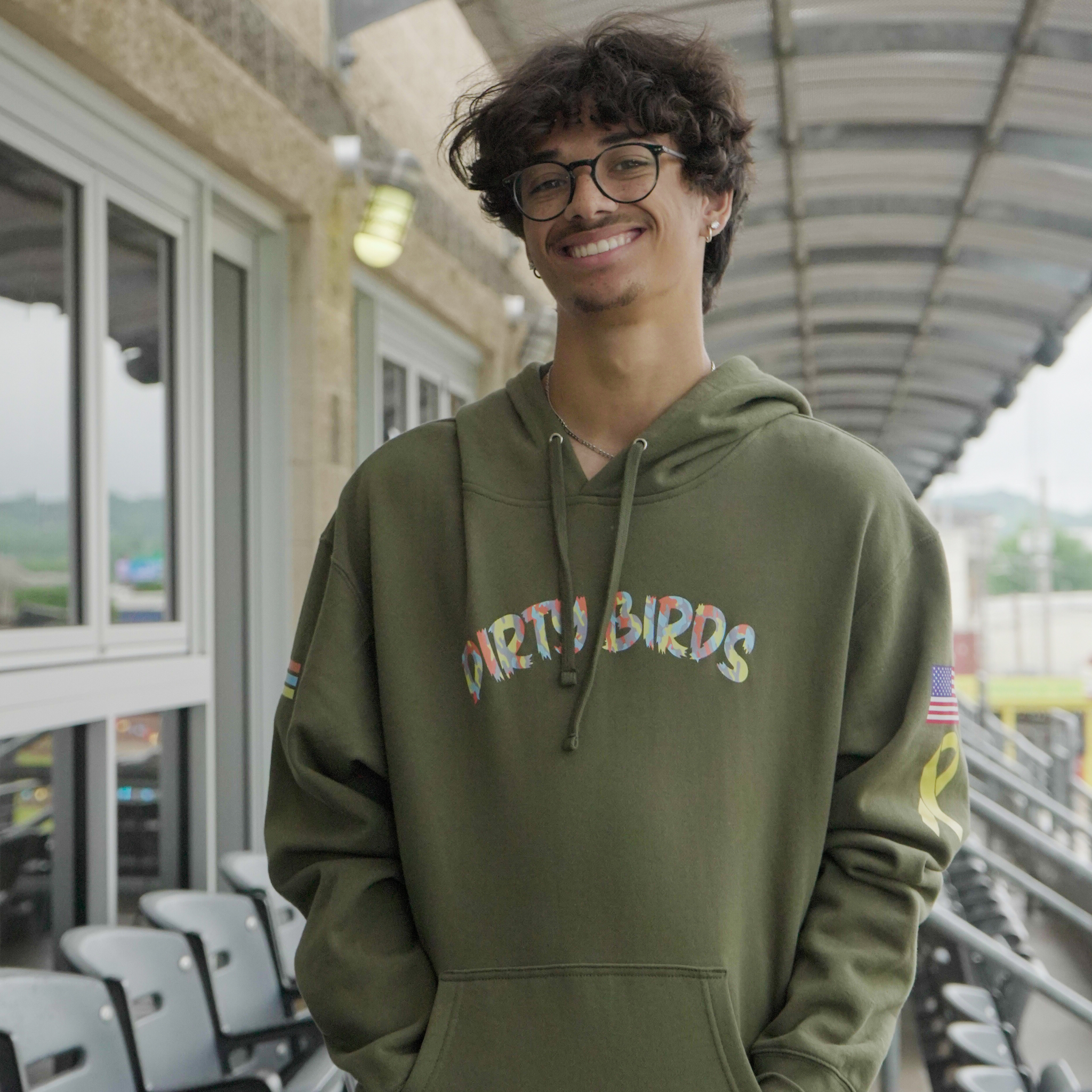 Green Military Hoodie