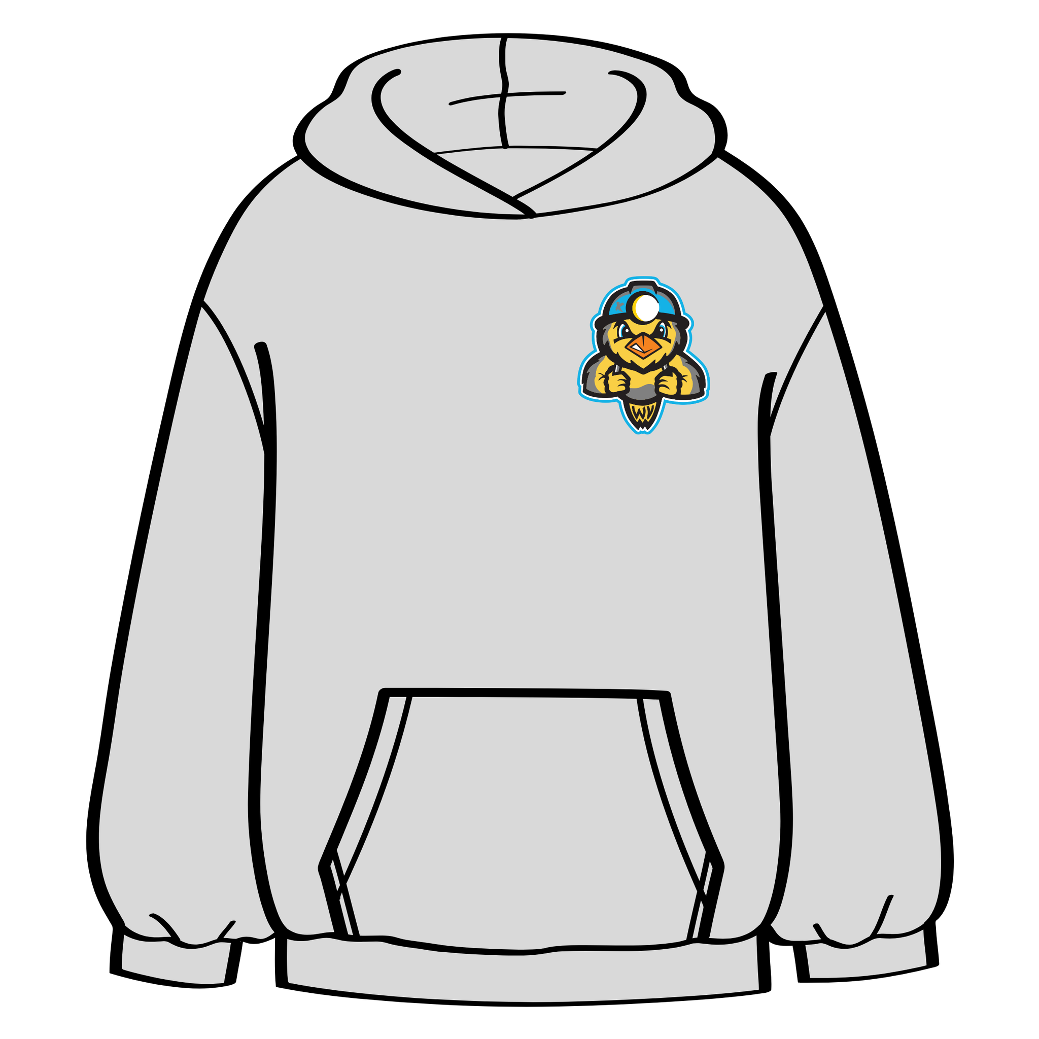 Dirty Birds Grey Logo Hoodie