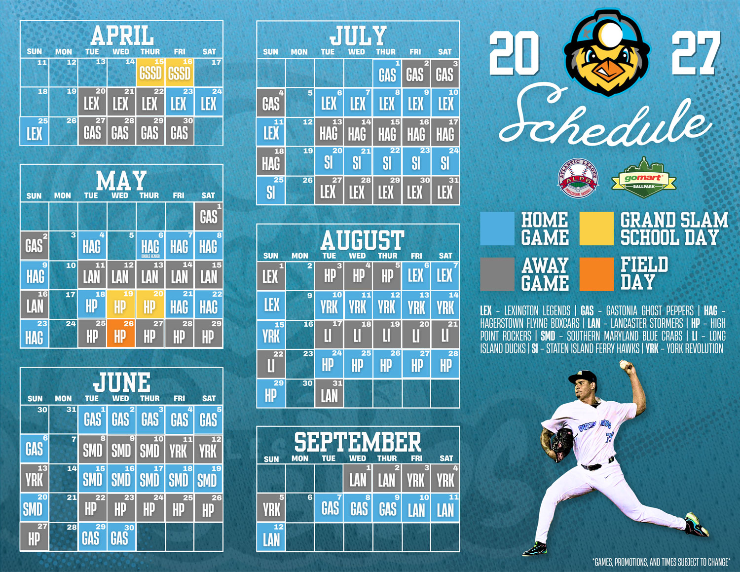 2027 Schedule